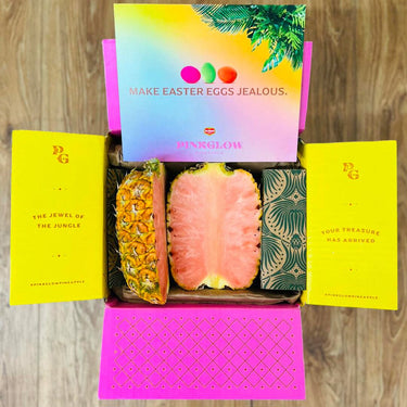 Easter Collection Pinkglow® Pink Pineapple Gift Box Pineapples Tropical Fruit Box
